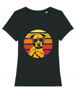 Thug Dog 80s Retro Style Tricou mânecă scurtă guler larg fitted Damă Expresser