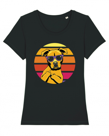 Thug Dog 80s Retro Style Black