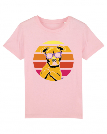 Thug Dog 80s Retro Style Cotton Pink