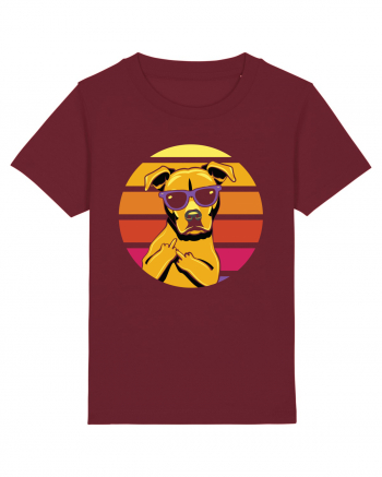 Thug Dog 80s Retro Style Burgundy