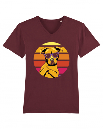 Thug Dog 80s Retro Style Burgundy