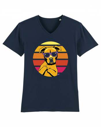 Thug Dog 80s Retro Style French Navy