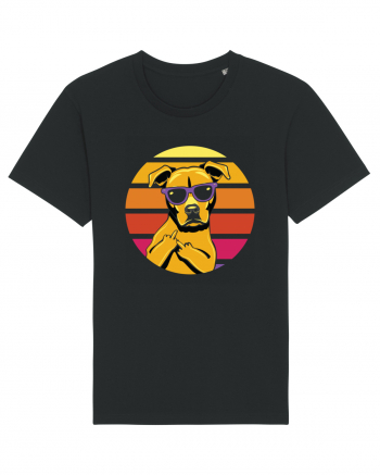 Thug Dog 80s Retro Style Black