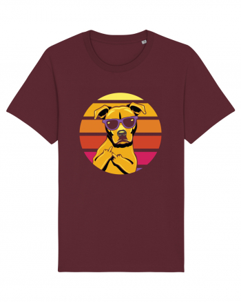 Thug Dog 80s Retro Style Burgundy