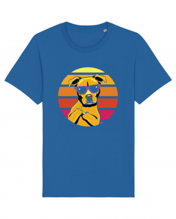 Thug Dog 80s Retro Style Royal Blue