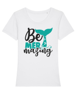 Be Mermazing Tricou mânecă scurtă guler larg fitted Damă Expresser