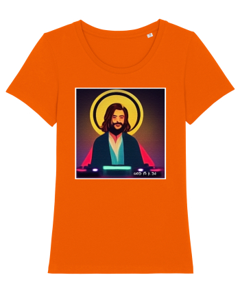 god is a dj Bright Orange
