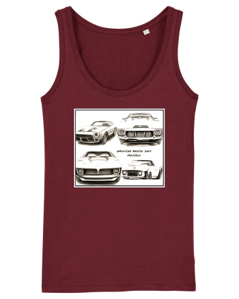 american muscle car Burgundy