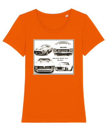 american muscle car Bright Orange