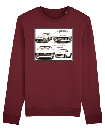 american muscle car Burgundy