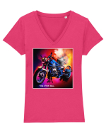 ride from hell Tricou mânecă scurtă guler V Damă Evoker