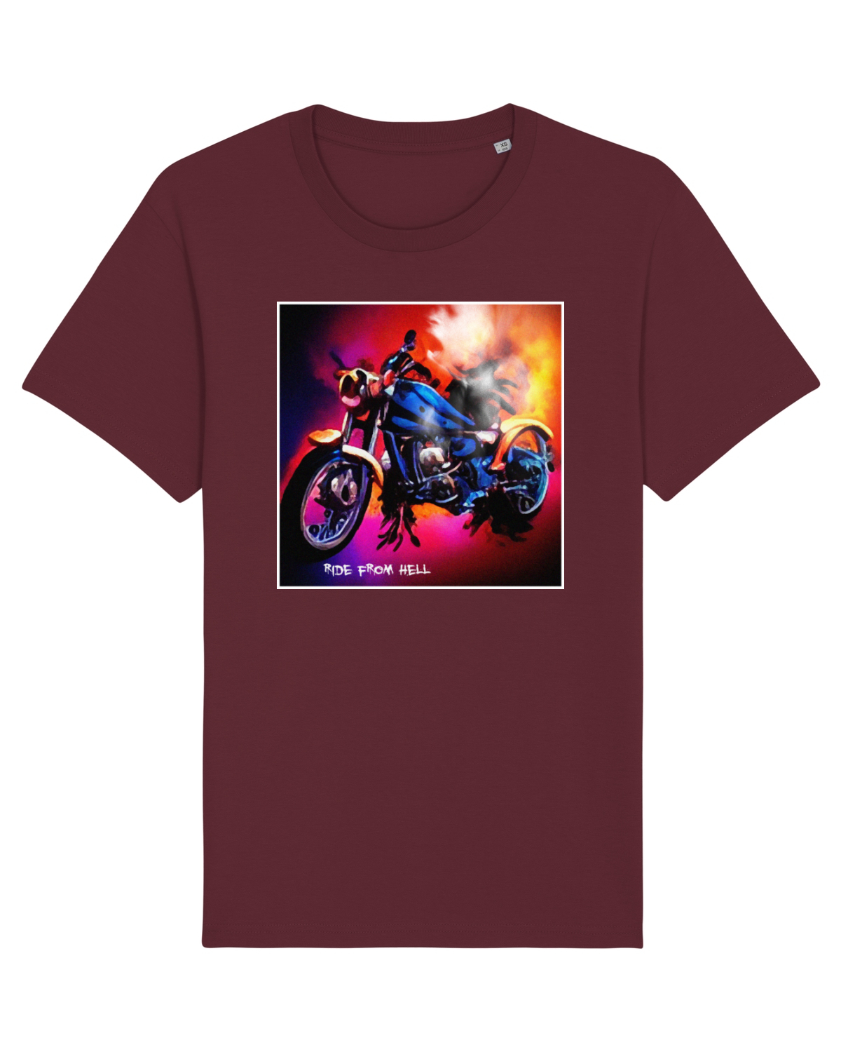 Tricou mânecă scurtă Unisex Rocker Burgundy