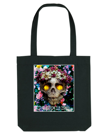 flower skull Black