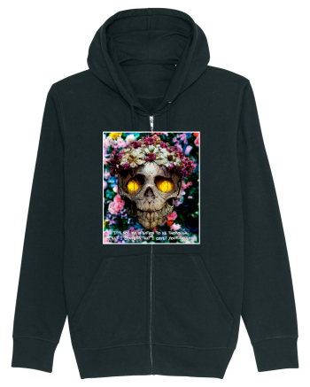 flower skull Black