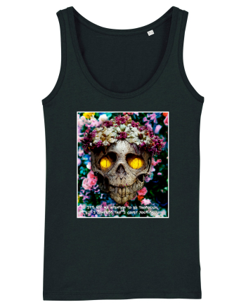 flower skull Black