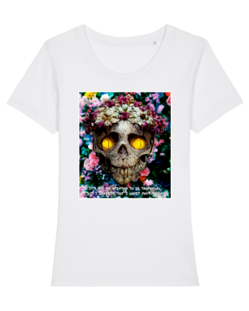 flower skull White