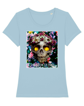 flower skull Sky Blue