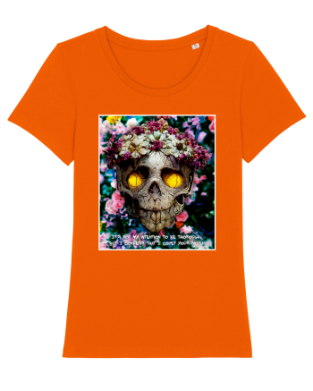 flower skull Bright Orange