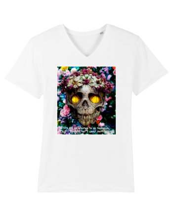 flower skull White