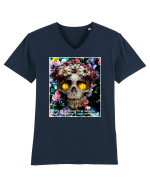 flower skull Tricou mânecă scurtă guler V Bărbat Presenter