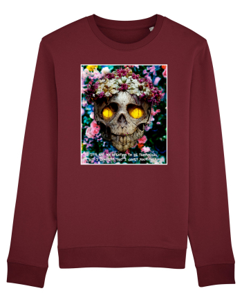flower skull Burgundy