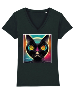 cat fish mode Tricou mânecă scurtă guler V Damă Evoker