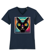 cat fish mode Tricou mânecă scurtă guler V Bărbat Presenter