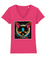 dance cat Tricou mânecă scurtă guler V Damă Evoker