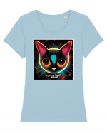 dance cat Tricou mânecă scurtă guler larg fitted Damă Expresser