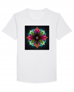 flower mandala  Tricou mânecă scurtă guler larg Bărbat Skater