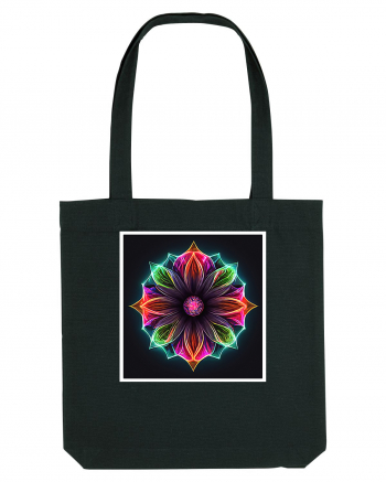 mandala light flower Black