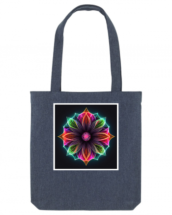 mandala light flower Midnight Blue