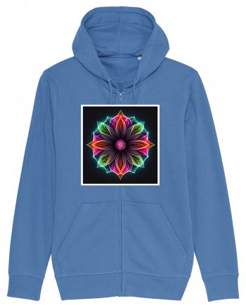 mandala light flower Bright Blue