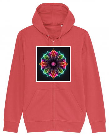 mandala light flower Carmine Red