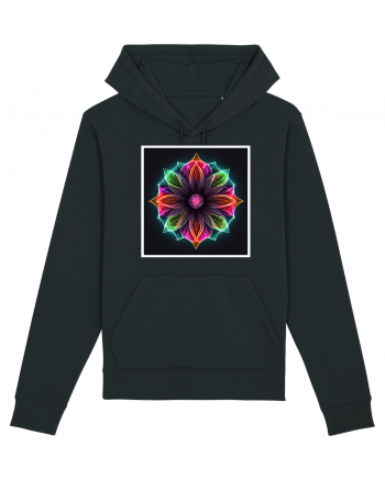 mandala light flower Black