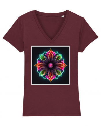 mandala light flower Burgundy