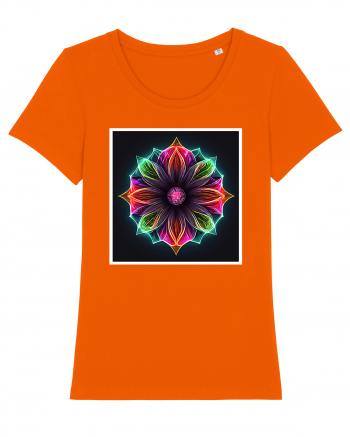 mandala light flower Bright Orange