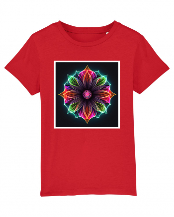 mandala light flower Red