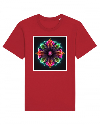 mandala light flower Red