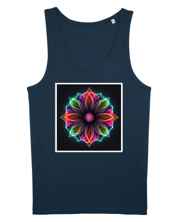 mandala light flower Navy