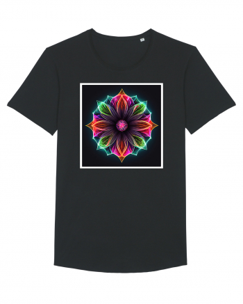 mandala light flower Black