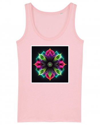 mandala neon light flower Cotton Pink