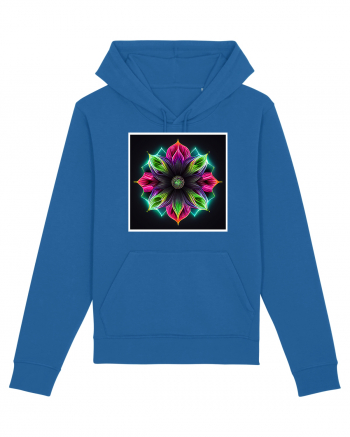 mandala neon light flower Royal Blue