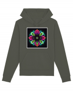 mandala neon light flower Hanorac Unisex Drummer