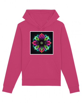 mandala neon light flower Raspberry