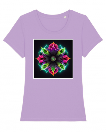 mandala neon light flower Lavender Dawn