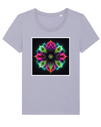 mandala neon light flower Lavender