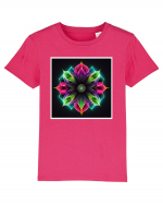 mandala neon light flower Tricou mânecă scurtă  Copii Mini Creator