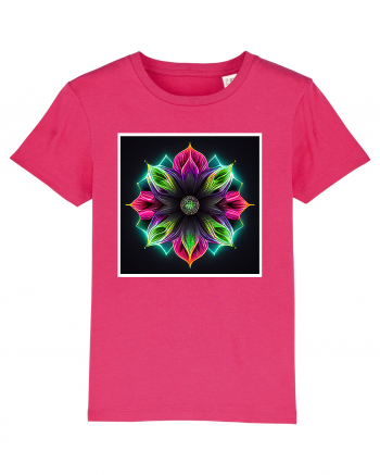 mandala neon light flower Raspberry