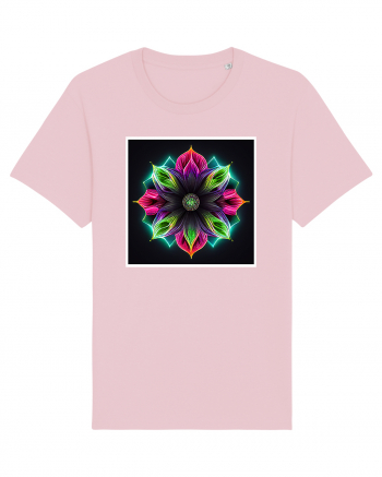 mandala neon light flower Cotton Pink